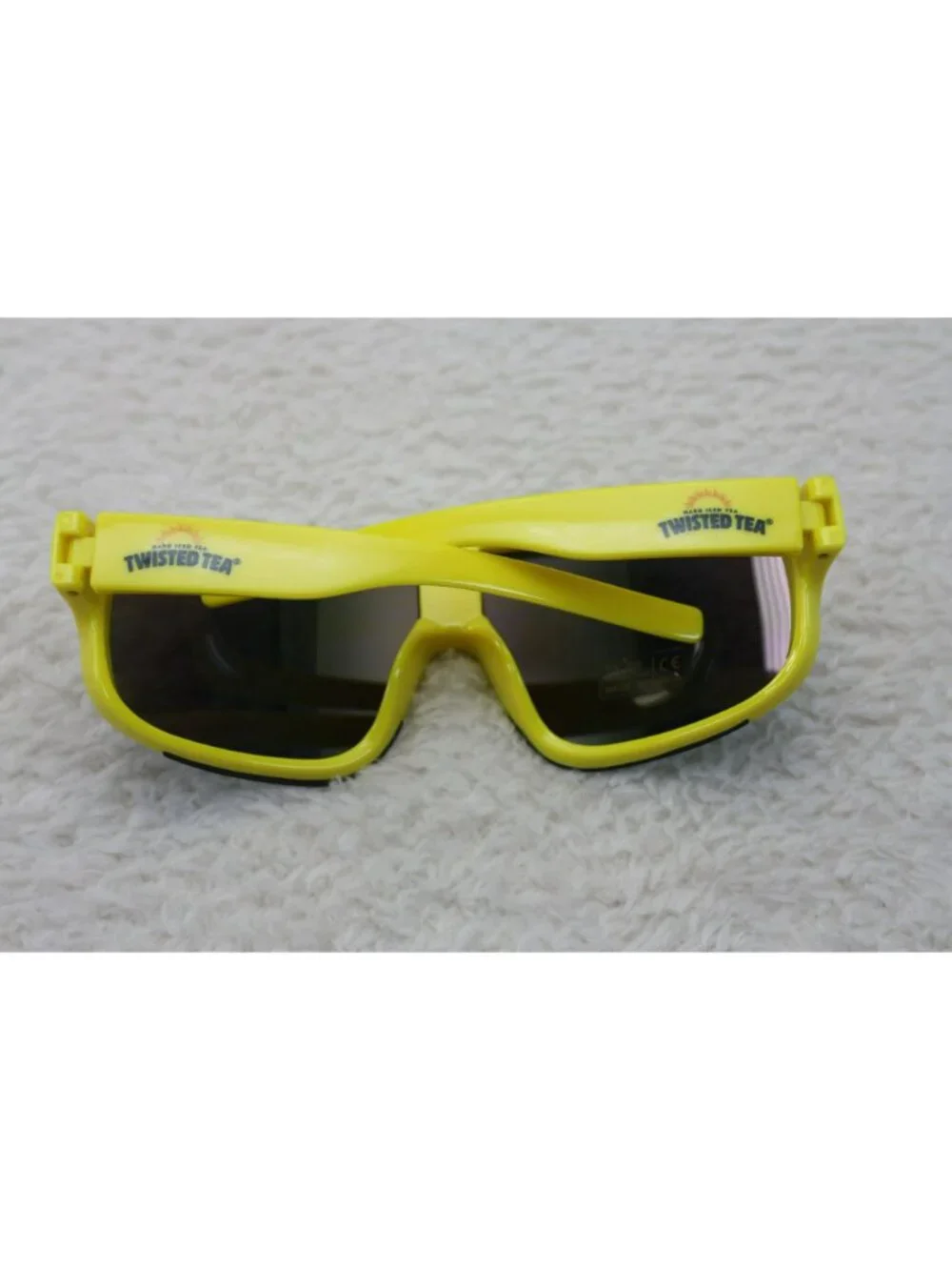 Twisted Tea Unisex UV400 Sunglasses Yellow Plastic Frame Fun Logo Design New